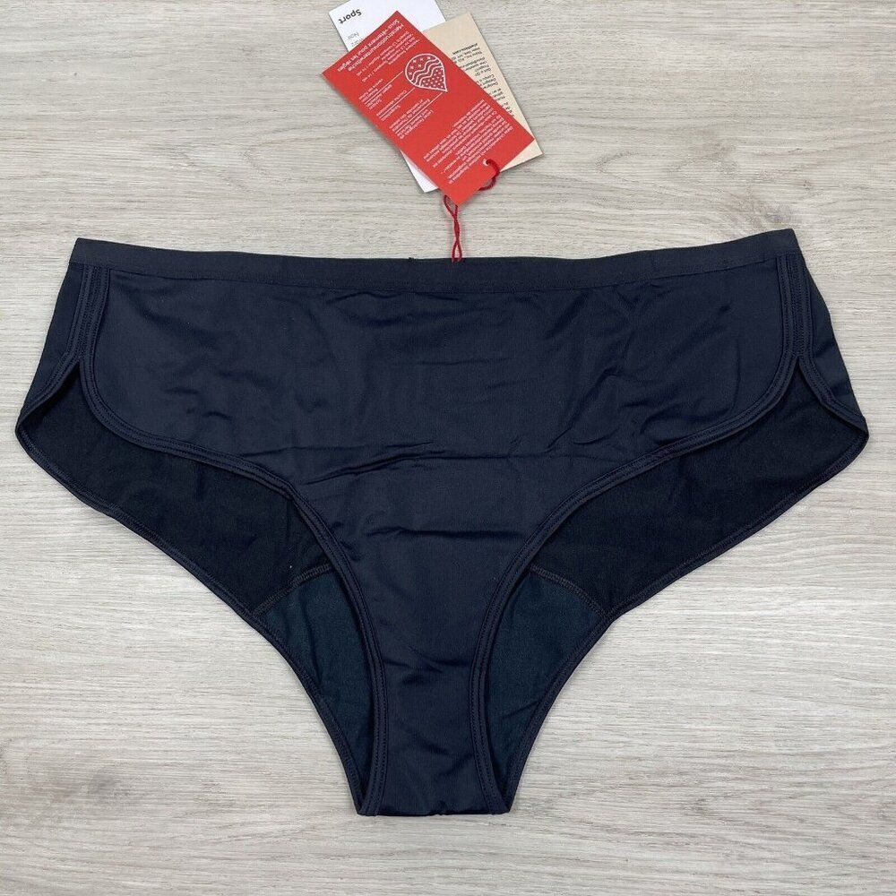 THINX Period Underwear Panties‎ Womens 3XL Black Sport Moderate Absorb NEW